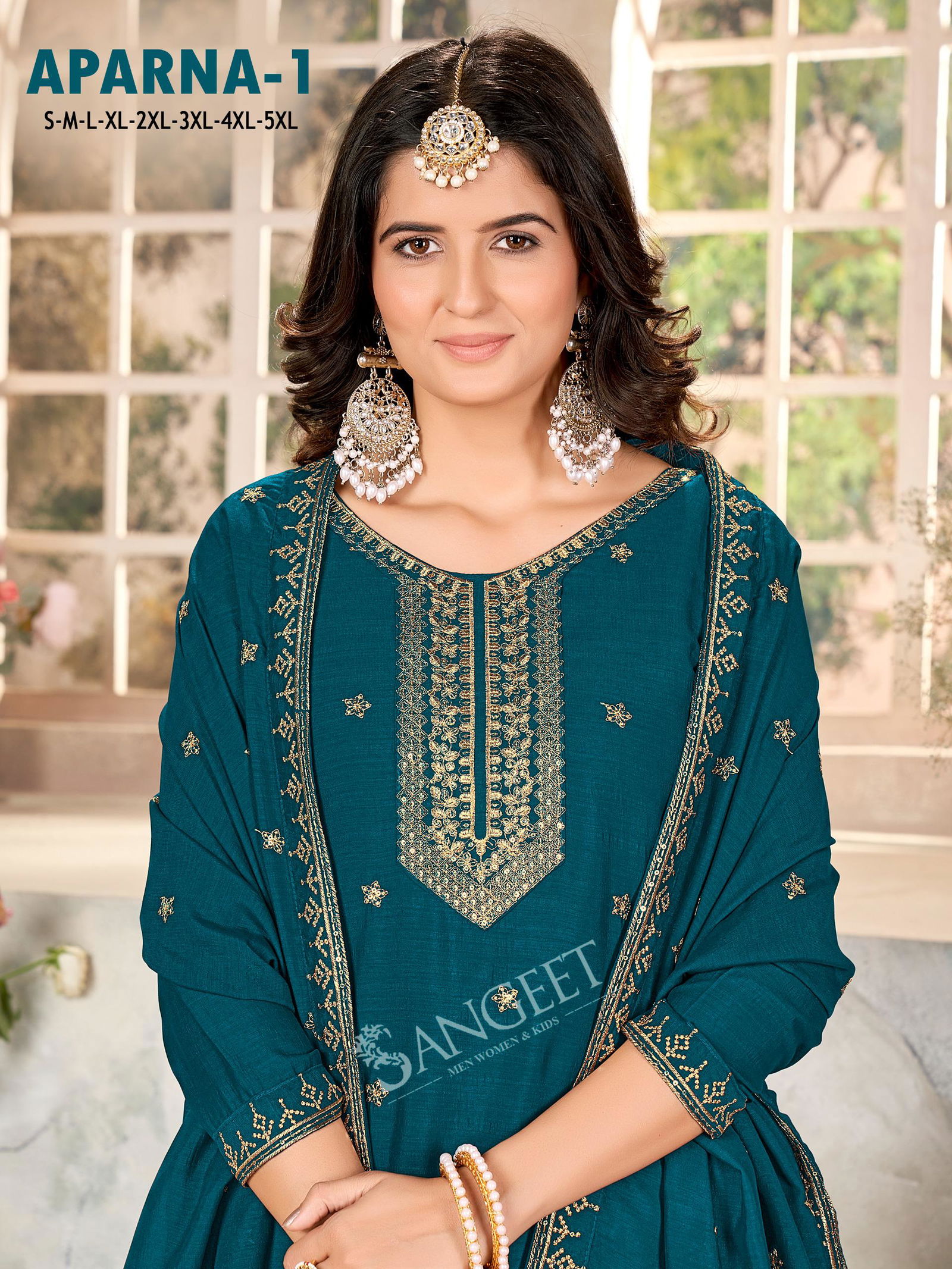 Aparna 1 By Sangeet Vichitra Silk Embroidery Kurti With Bottom Dupatta Wholesale Shop In Surat